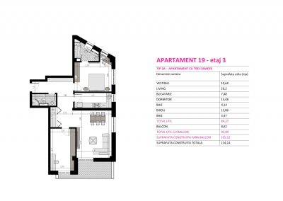 Apartament 19 - Aviatorii Residence II s017