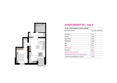 Apartament 40 - Aviatorii Residence II s013