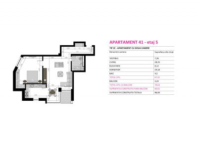 Apartament 41 - Aviatorii Residence II s012