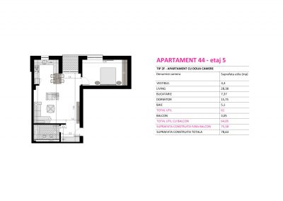 Apartament 44 - Aviatorii Residence II s014
